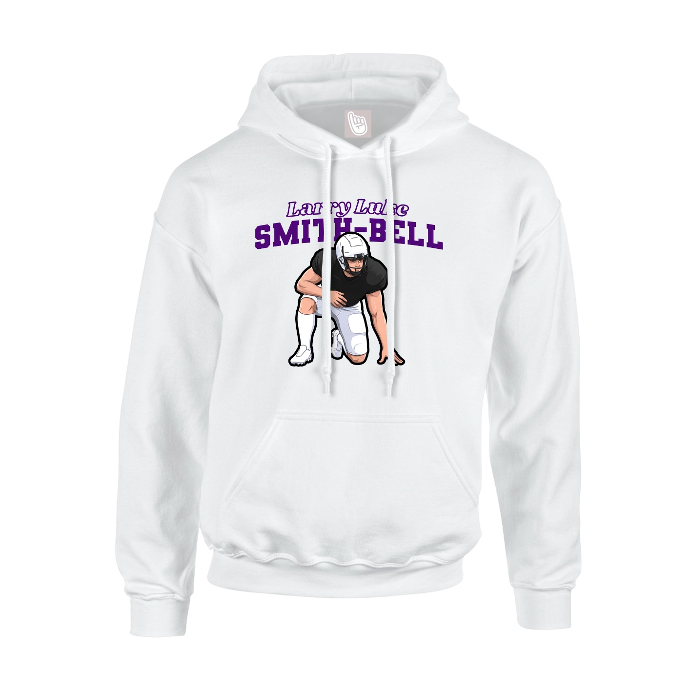 Hoodie — Name Arch in White