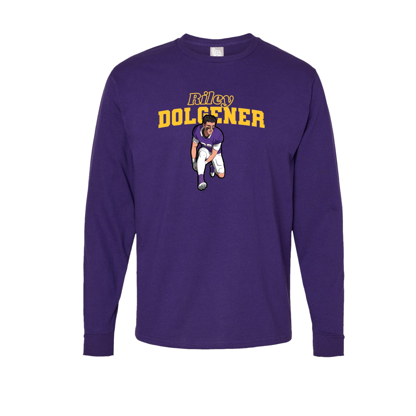 Long Sleeve Tee — Name Arch in Purple