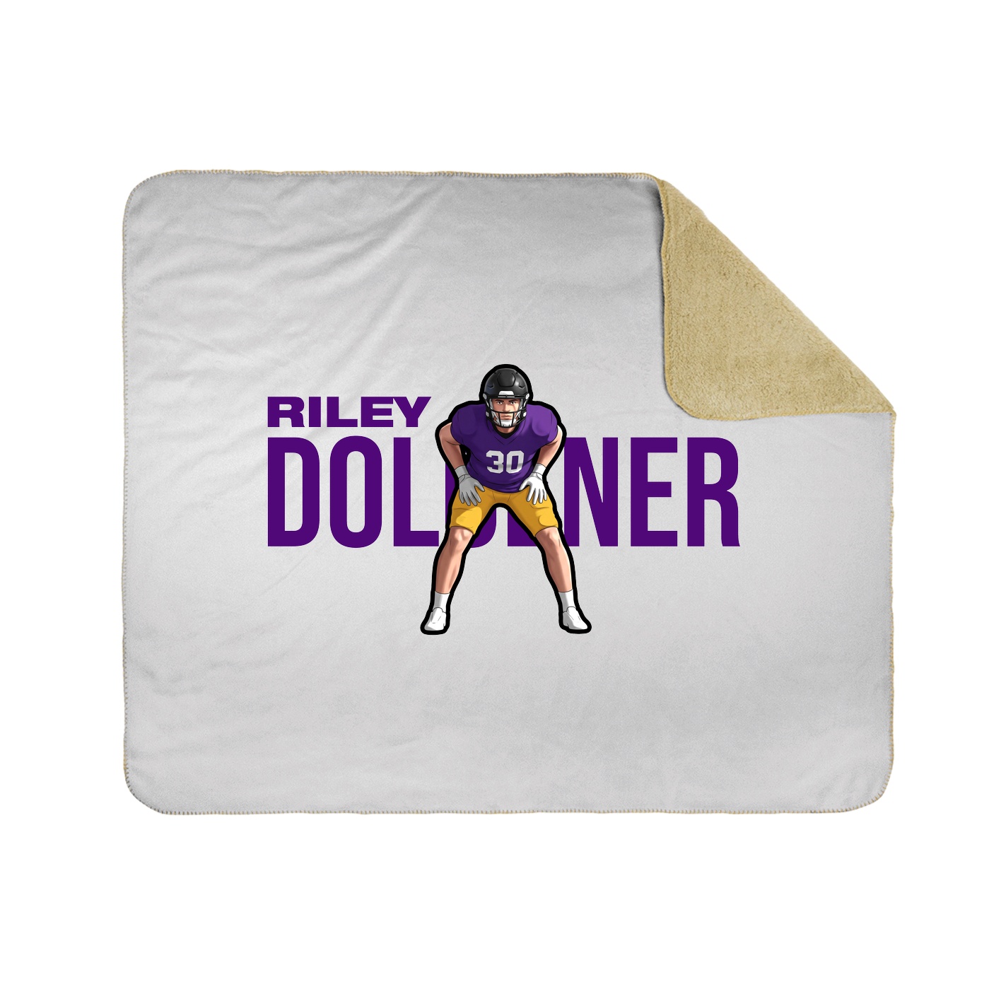 Throw Blanket — Player Name in White