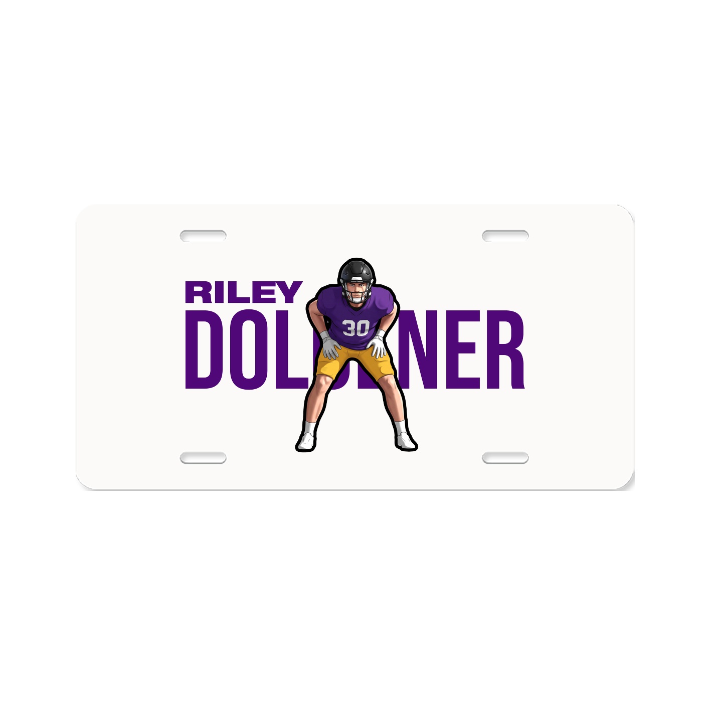 License Plate — Player Name in Classic