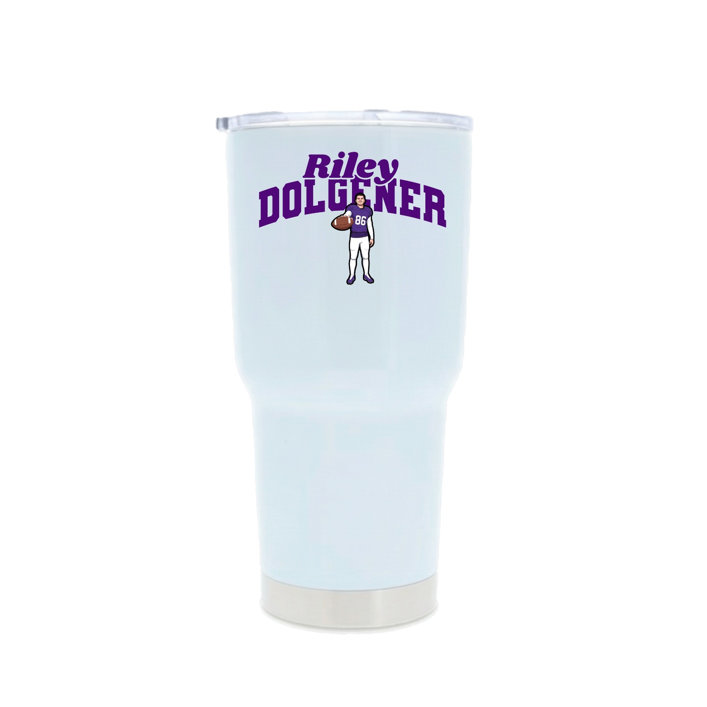 30oz Stainless Steel Tumbler — Signature Arch in White