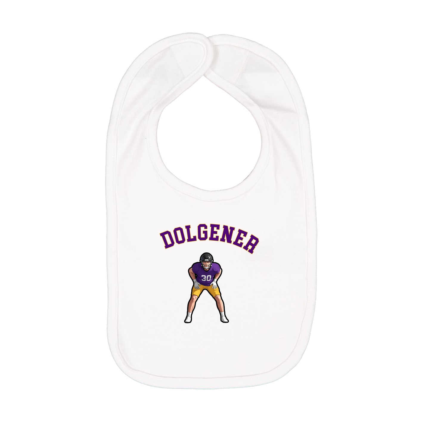 Infant Bib — Shirsey Arch in White