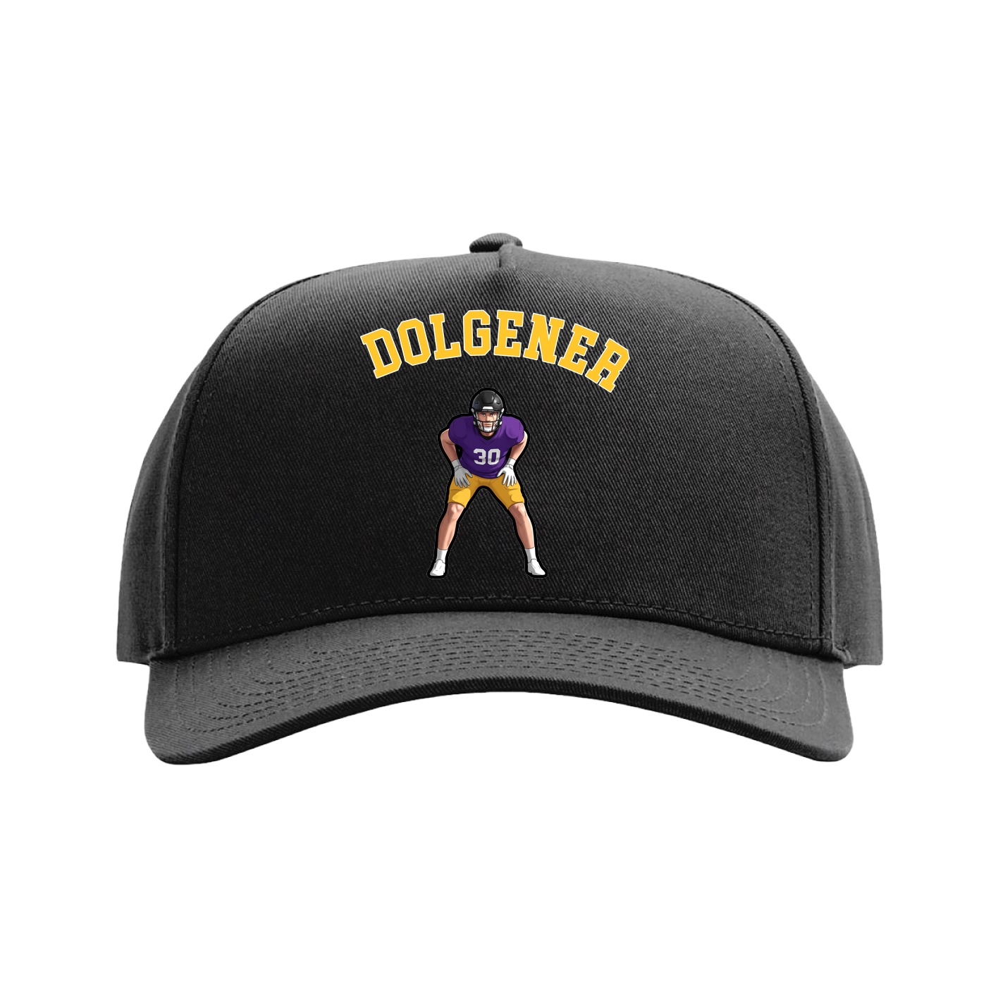 Full Fabric Five-Panel Champ Cap — Shirsey Arch in Black