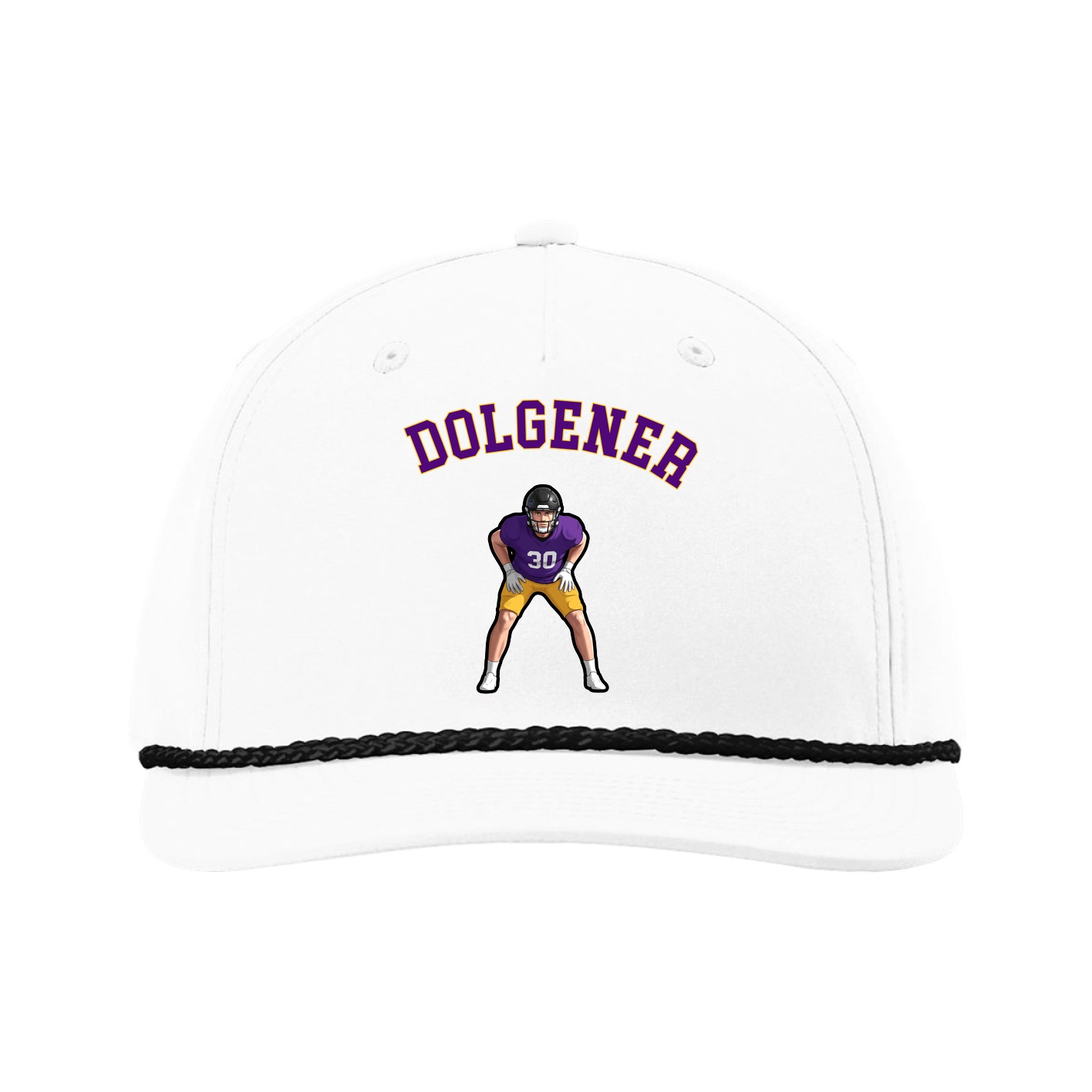 Five-Panel Classic Rope Cap — Shirsey Arch in White