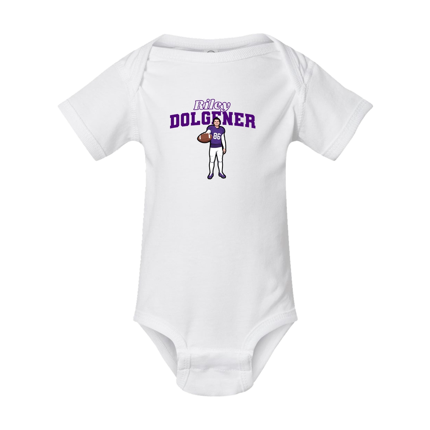 Baby Onesie — Name Arch in White