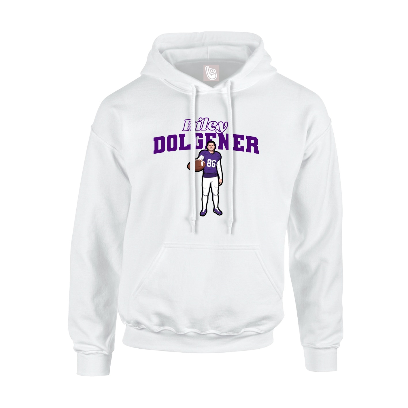 Hoodie — Name Arch in White