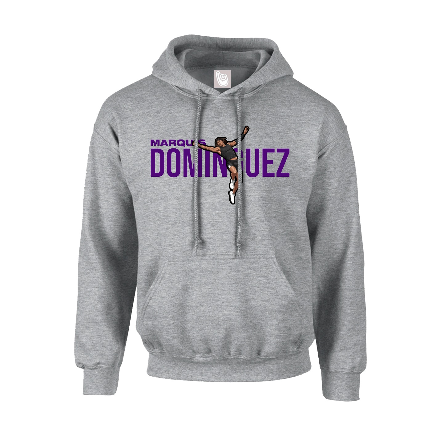 Youth Hoodie — Player Name in Grey