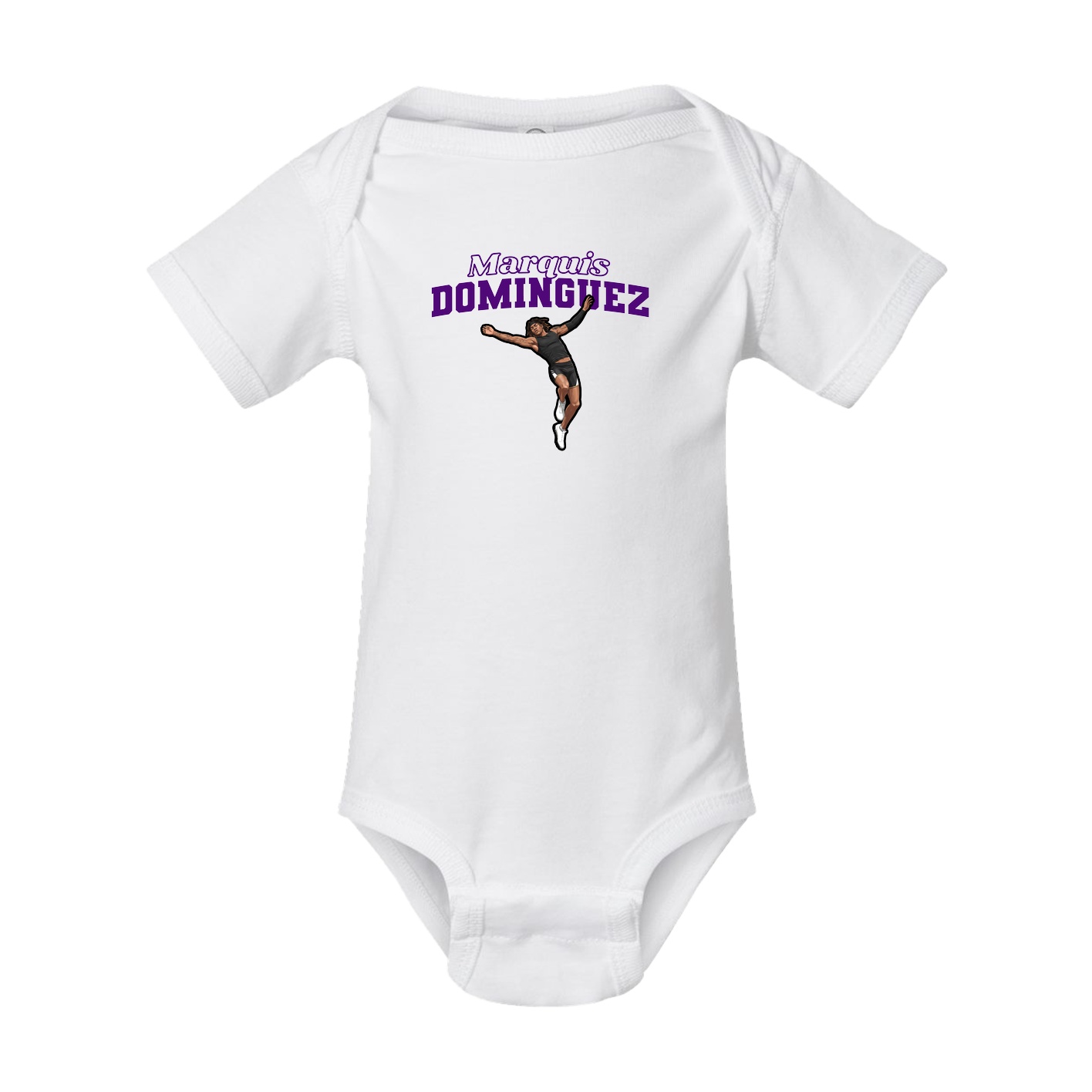 Baby Onesie — Name Arch in White