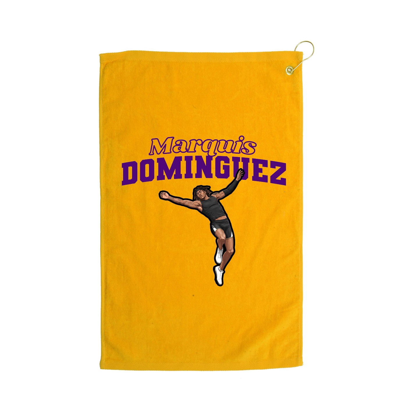 Golf Towel — Name Arch in Gold