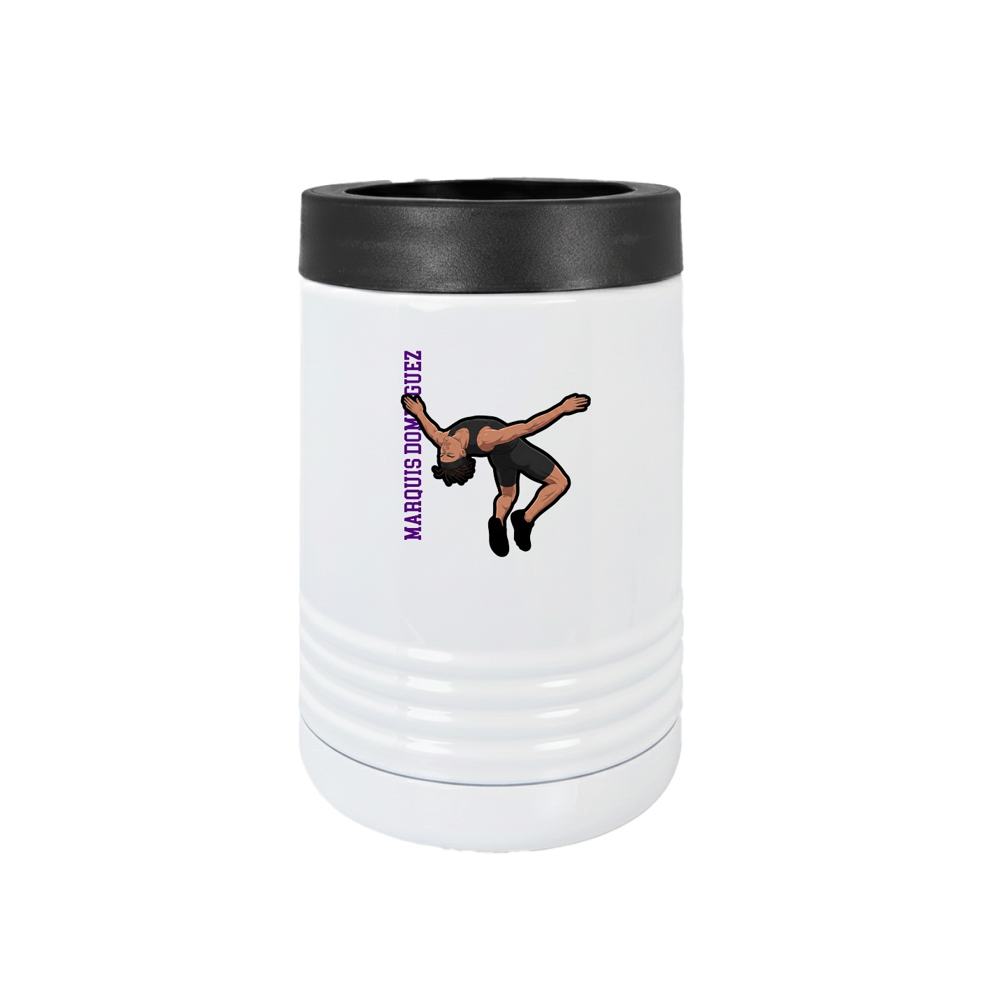 Beverage Holder — Name Vertical in White