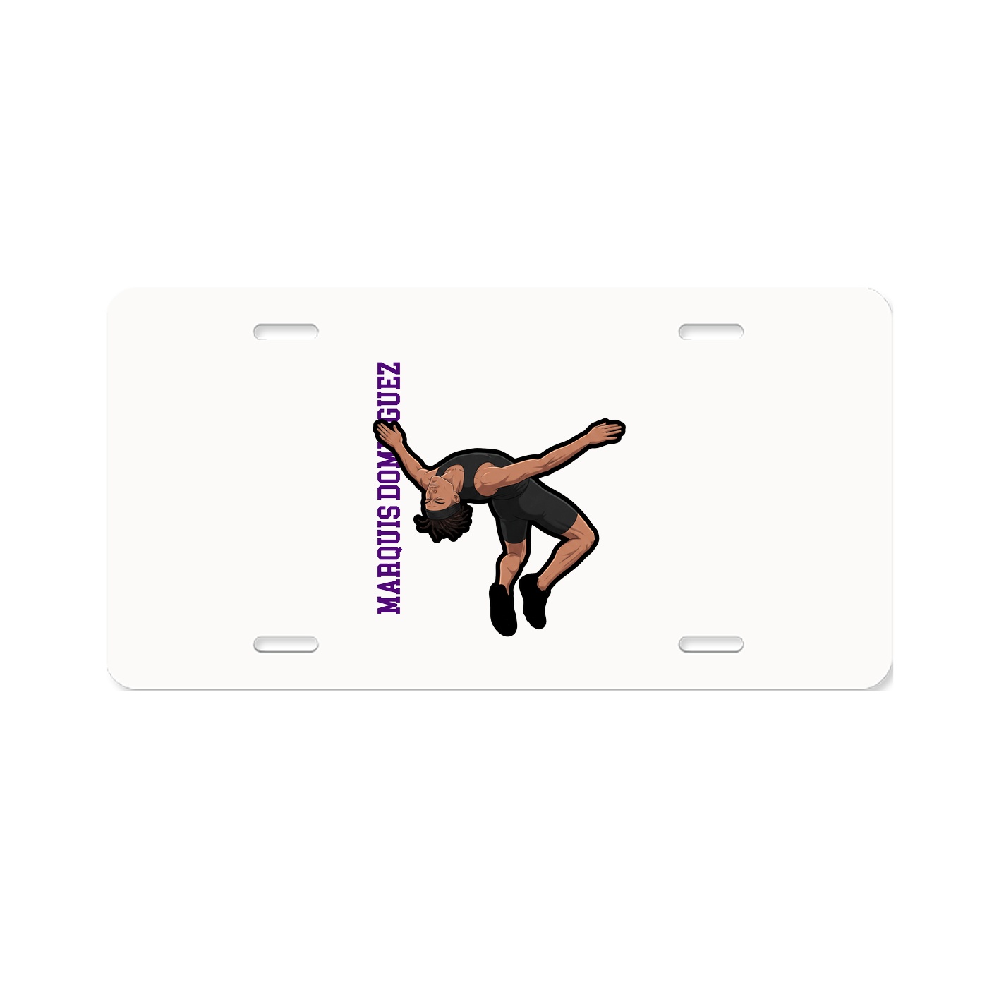 License Plate — Name Vertical in Classic