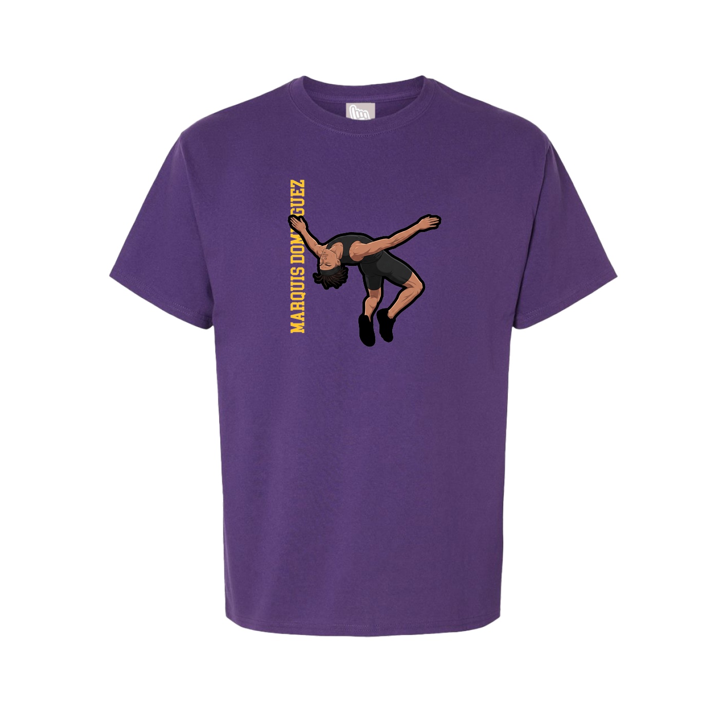 Tee — Name Vertical in Purple