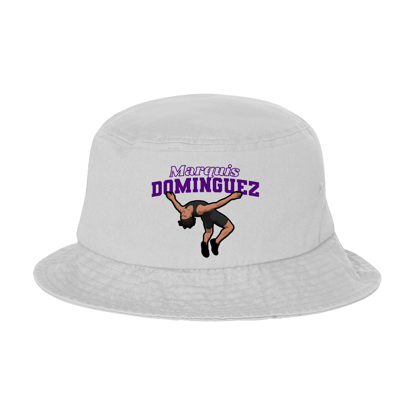 Bucket Cap — Name Arch in White