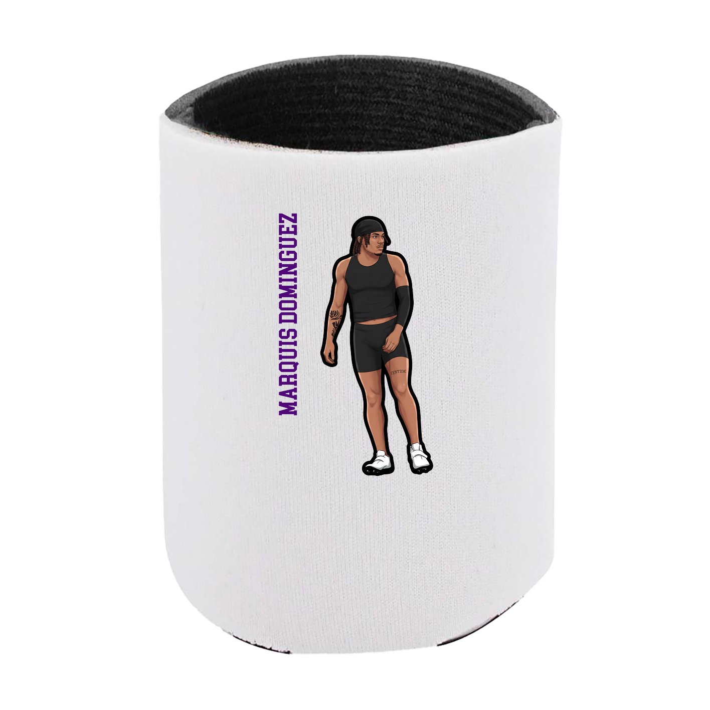 Can Holder — Name Vertical in White