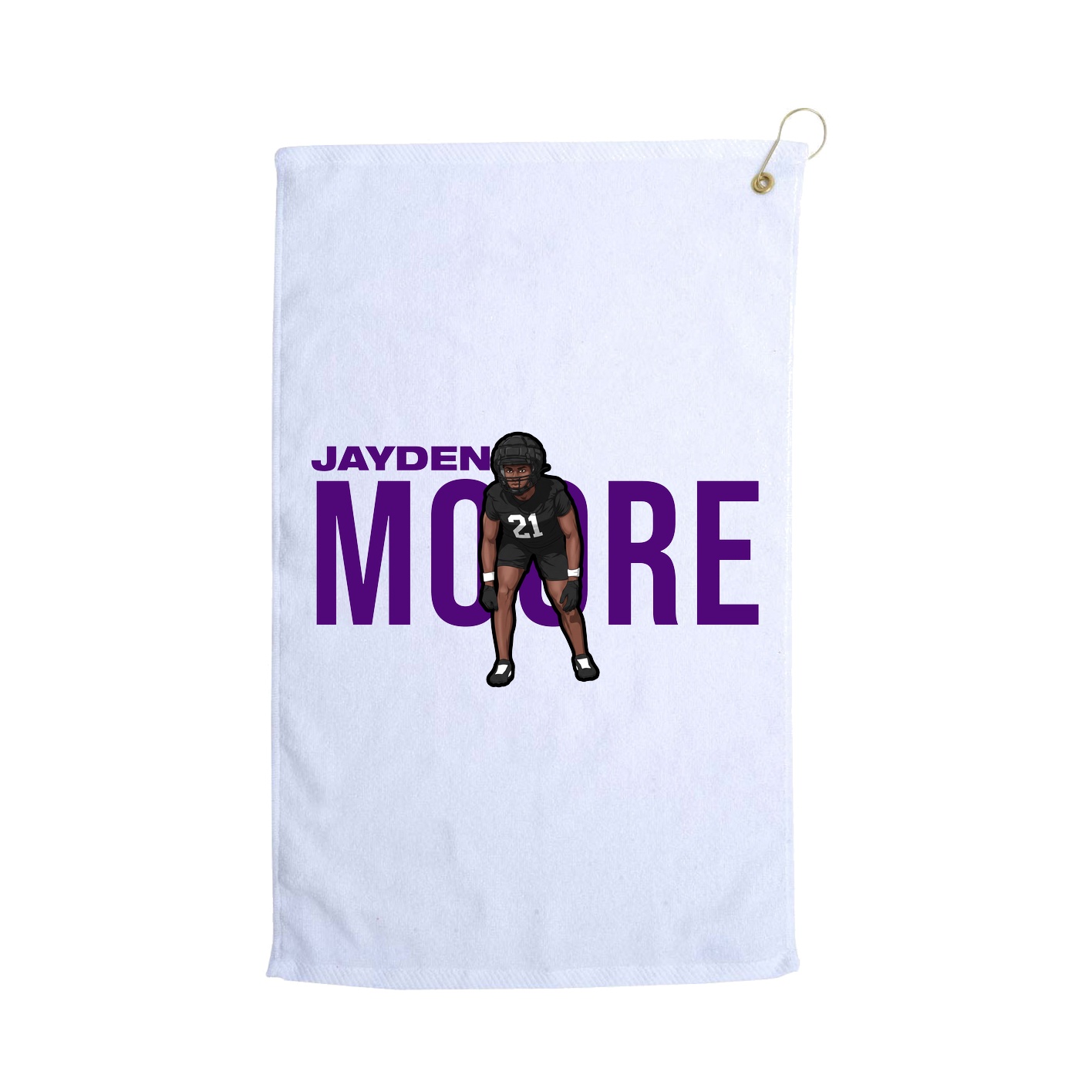 Golf Towel — Player Name in White