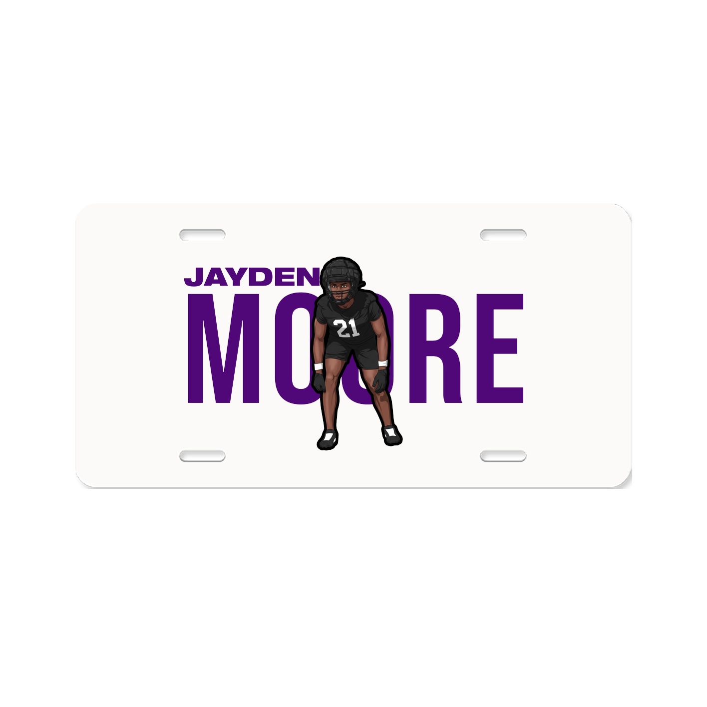 License Plate — Player Name in Classic