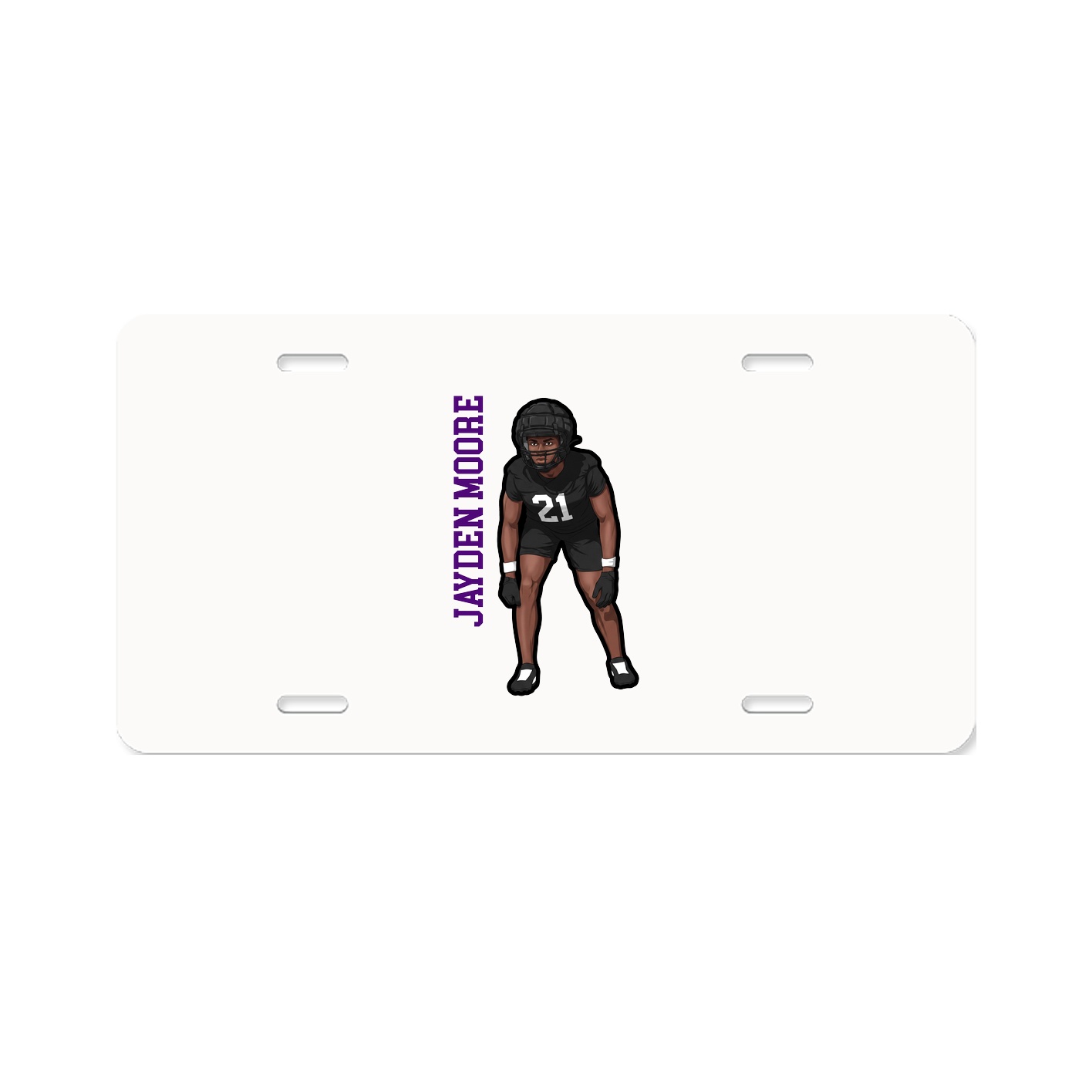 License Plate — Name Vertical in Classic