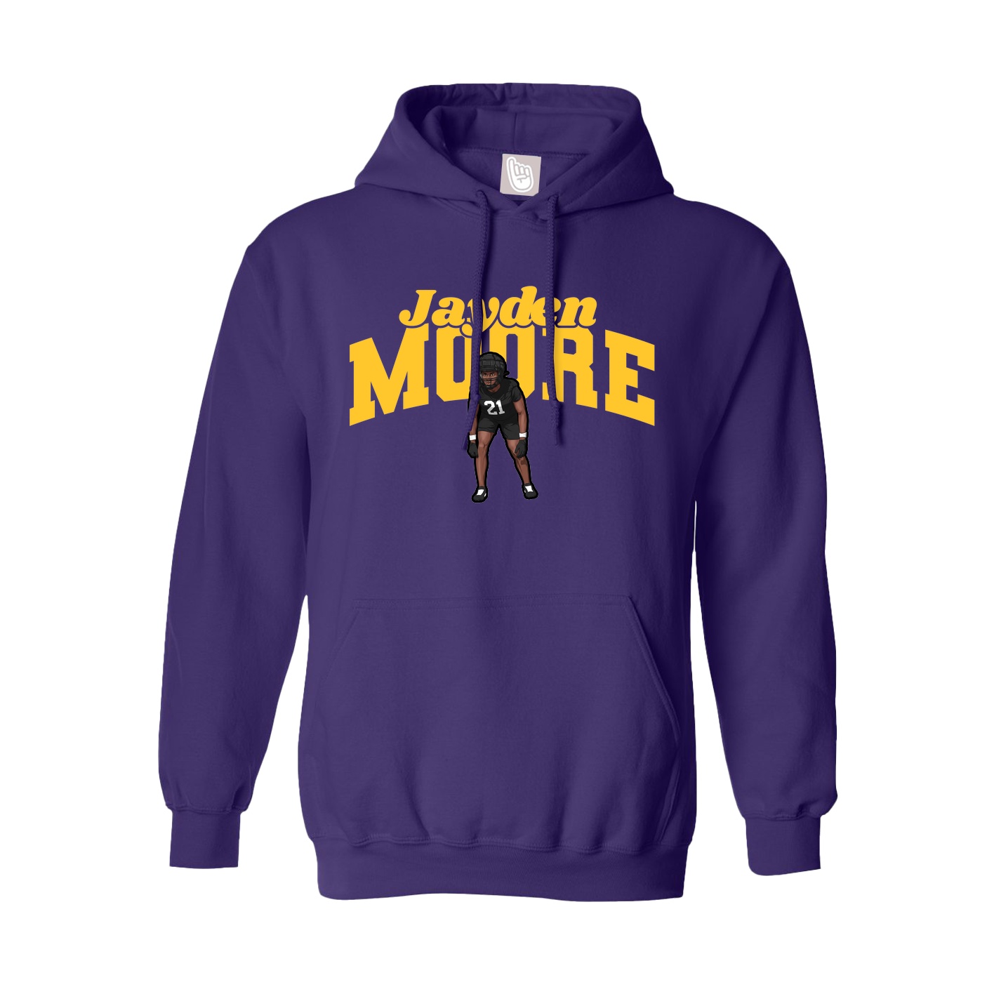 Hoodie — Signature Arch in Purple