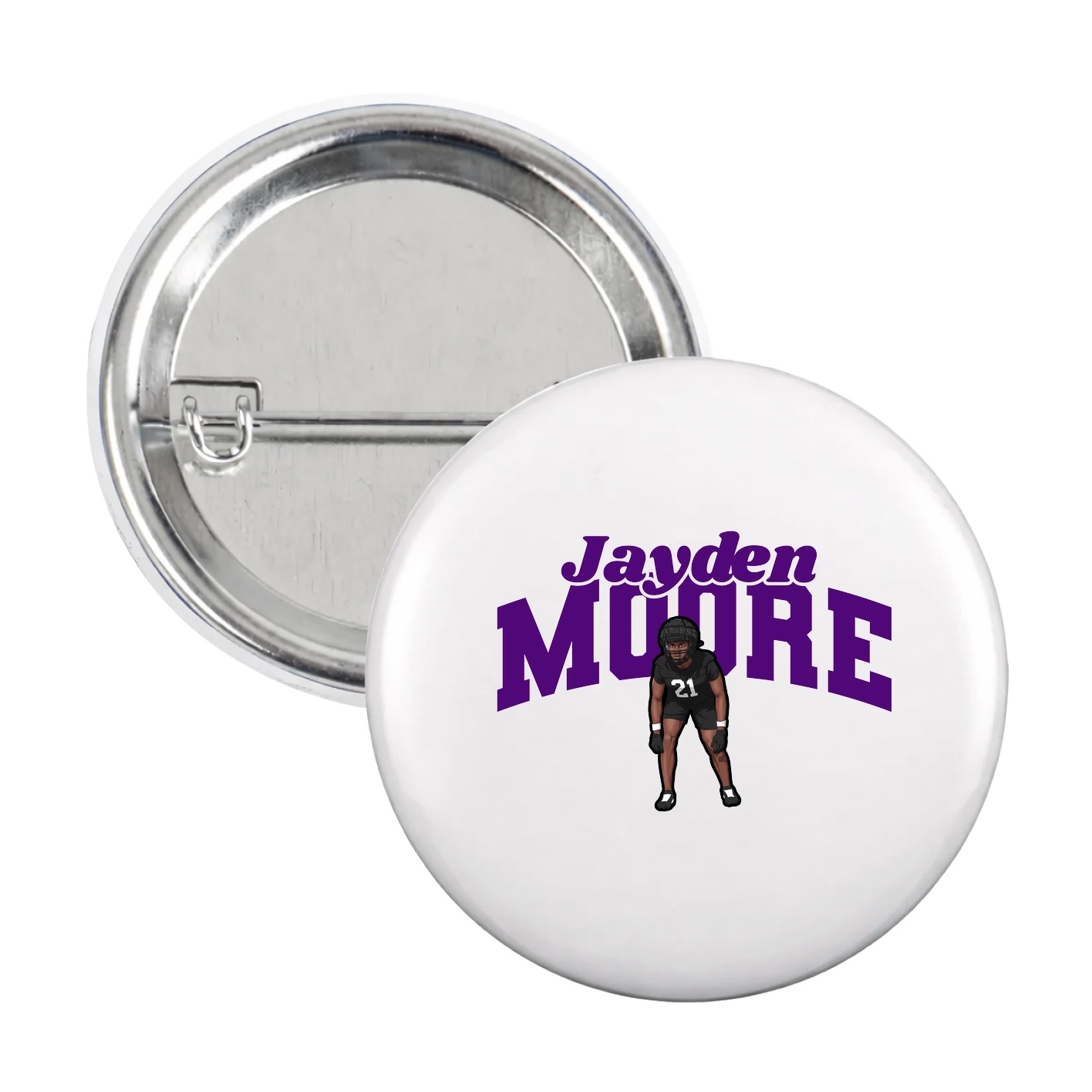 Game Day Button — Signature Arch in White
