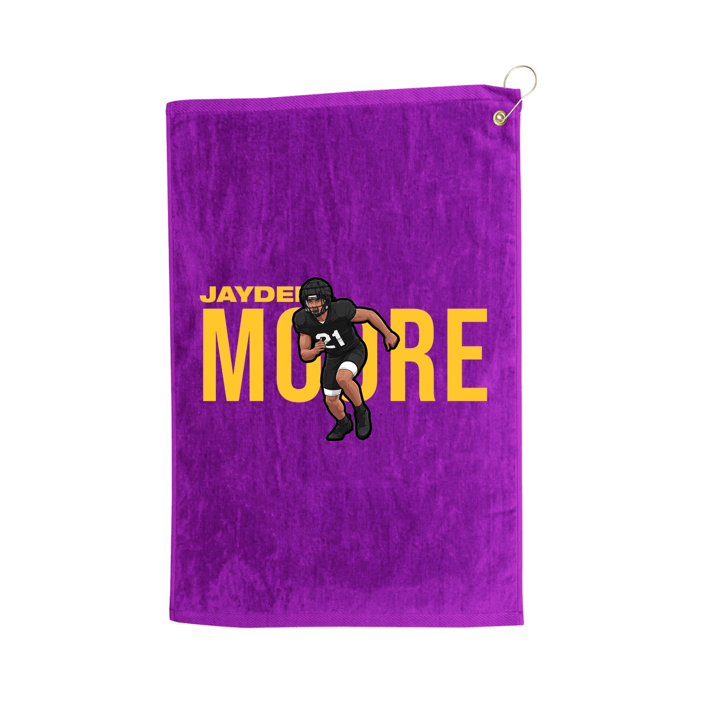 Golf Towel — Player Name in Purple