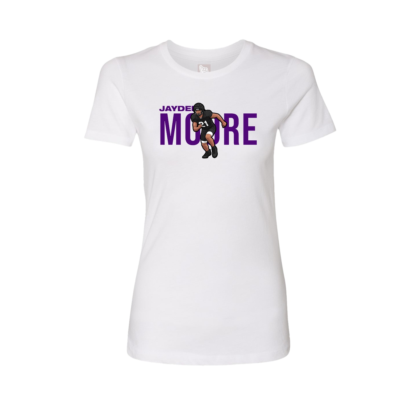 Womens Tee — Player Name in White