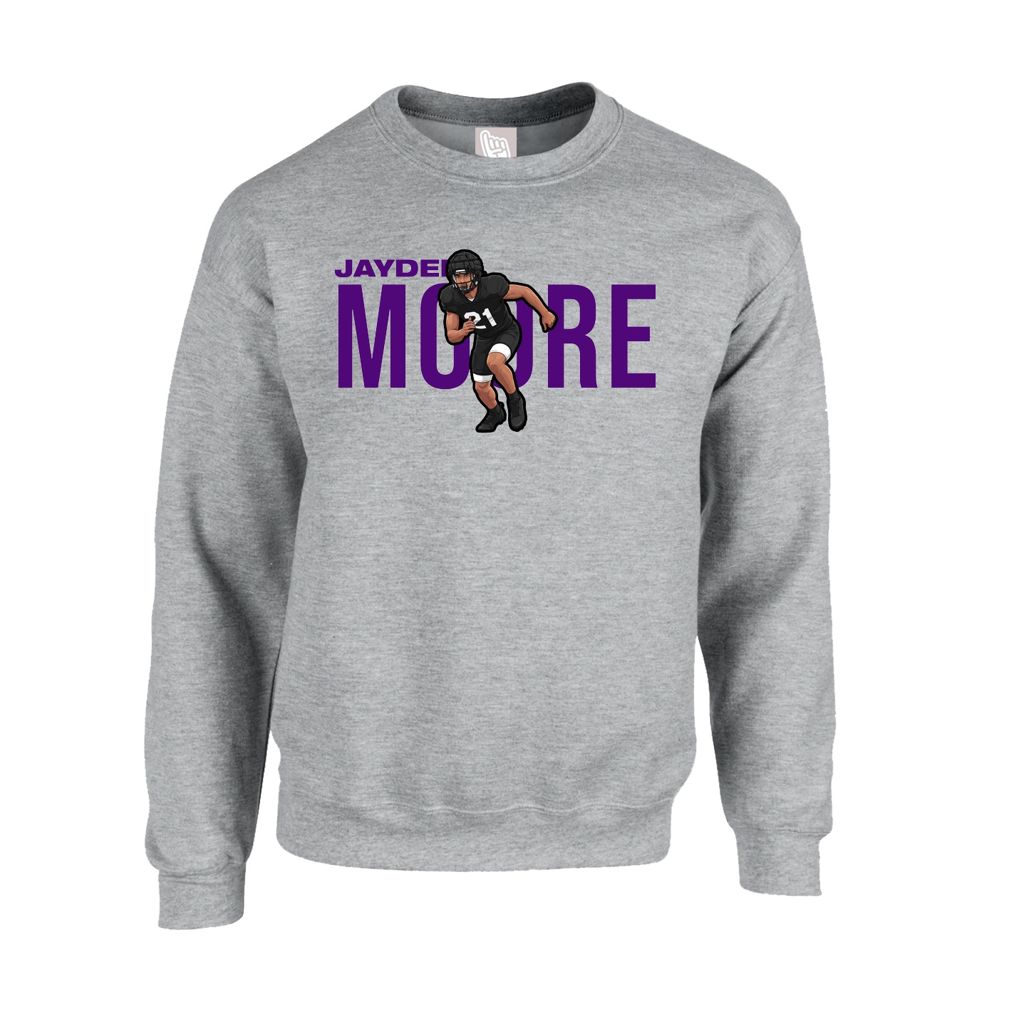 Fleece Crew — Player Name in Grey