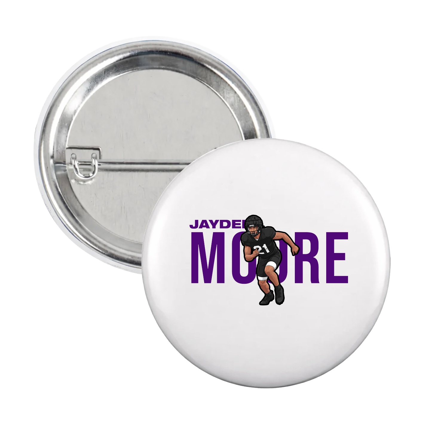 Game Day Button — Player Name in White