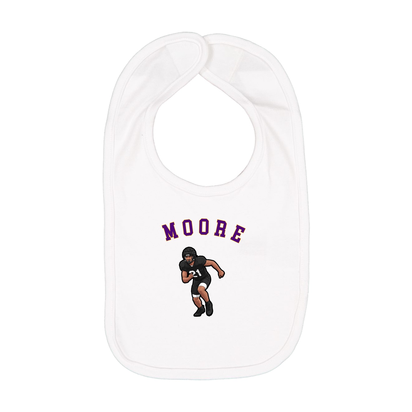 Infant Bib — Shirsey Arch in White