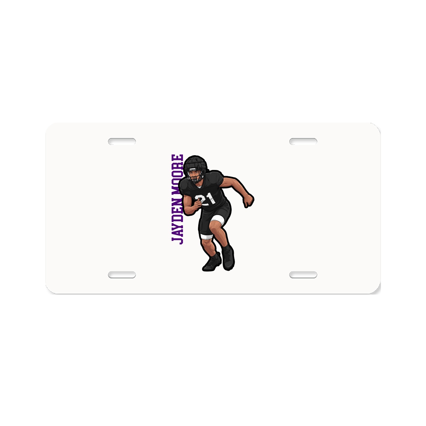 License Plate — Name Vertical in Classic