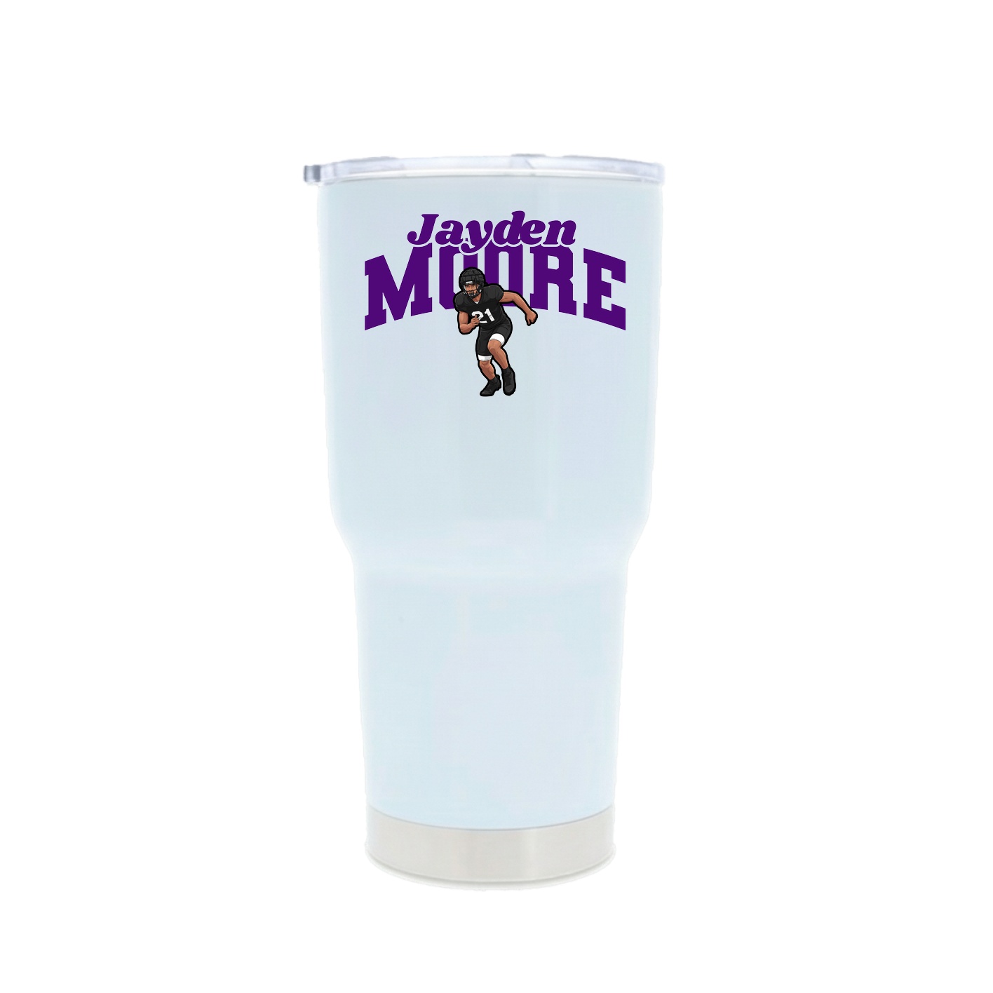 30oz Stainless Steel Tumbler — Signature Arch in White