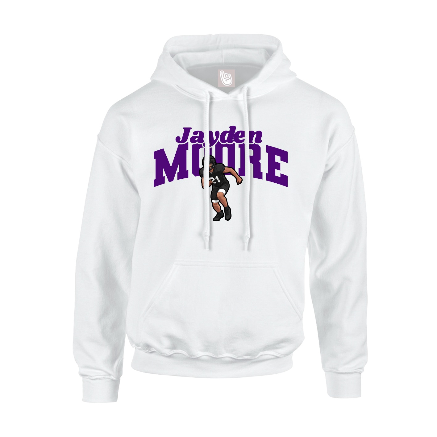 Hoodie — Signature Arch in White