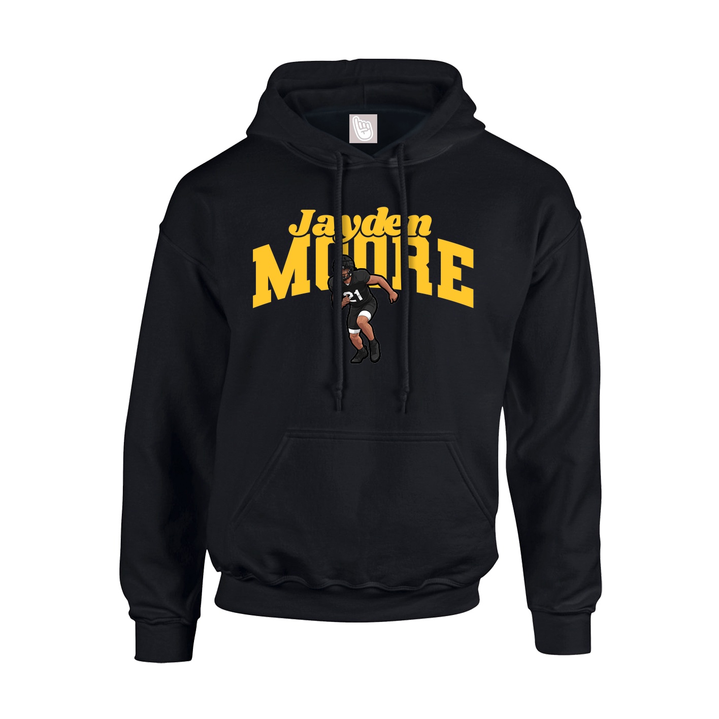 Youth Hoodie — Signature Arch in Black