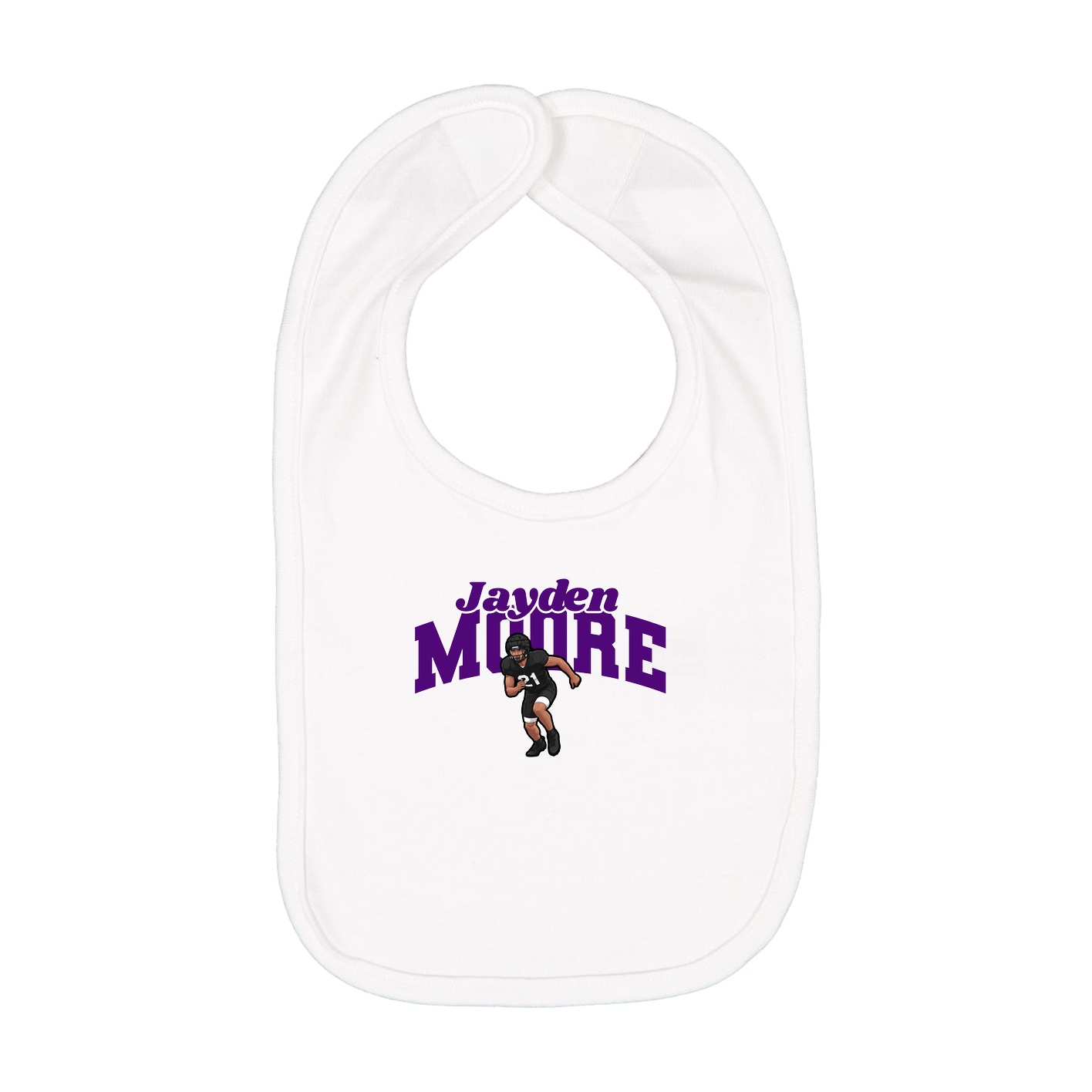 Infant Bib — Signature Arch in White