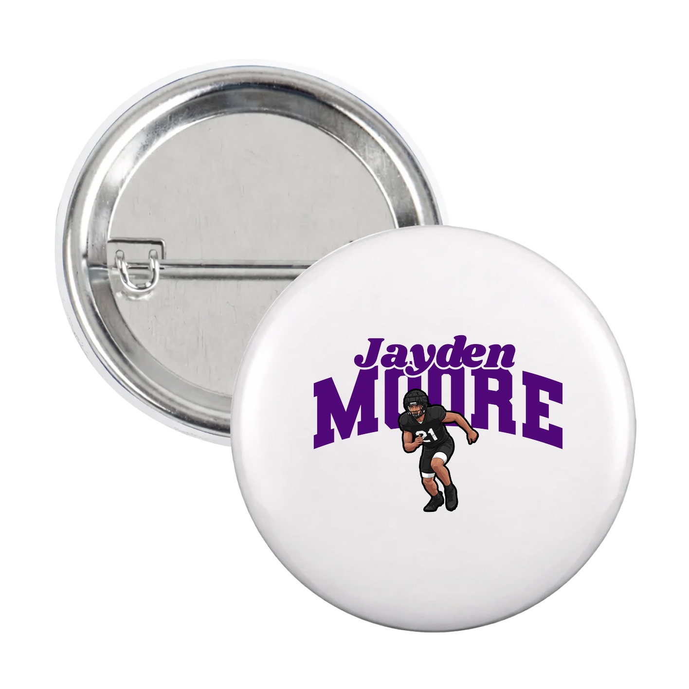 Game Day Button — Signature Arch in White
