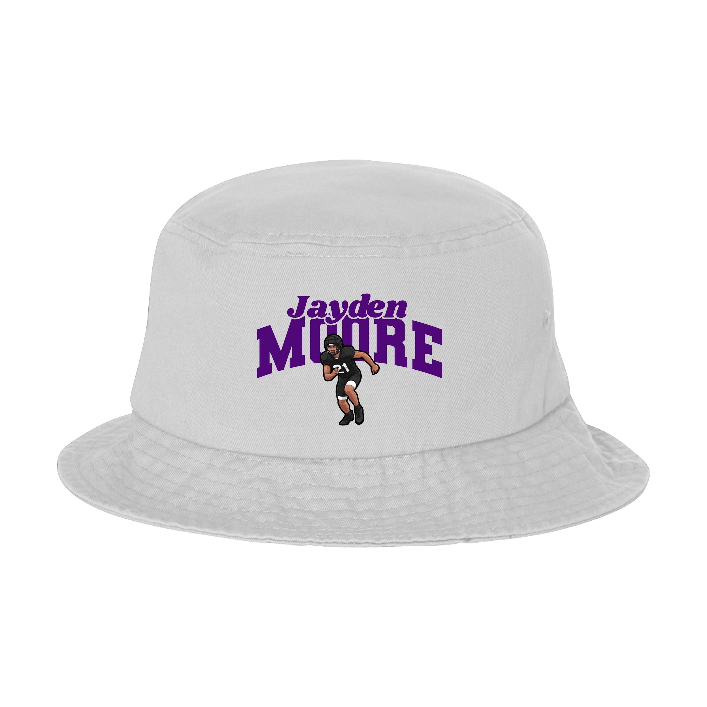 Bucket Cap — Signature Arch in White