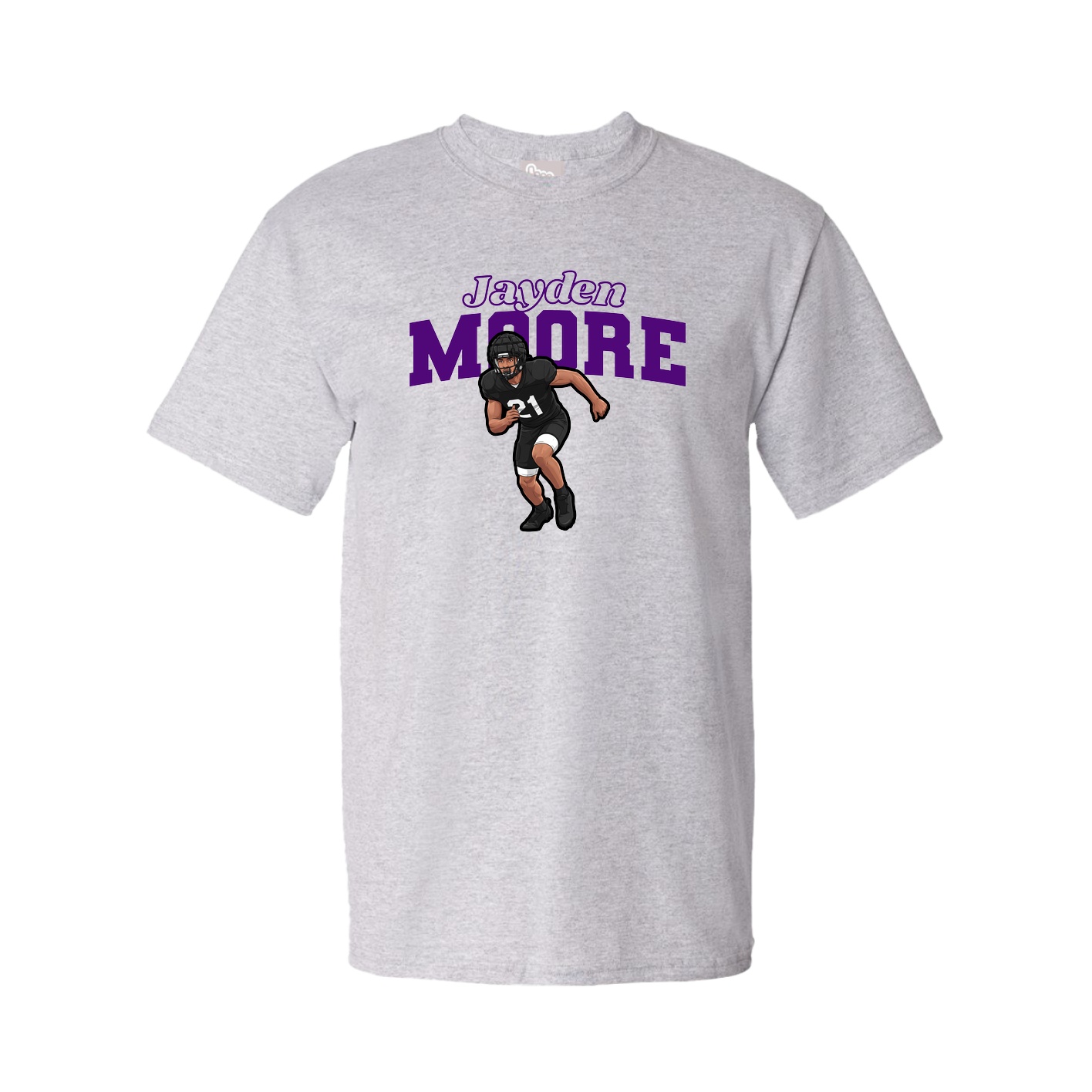 Youth Tee — Name Arch in Grey