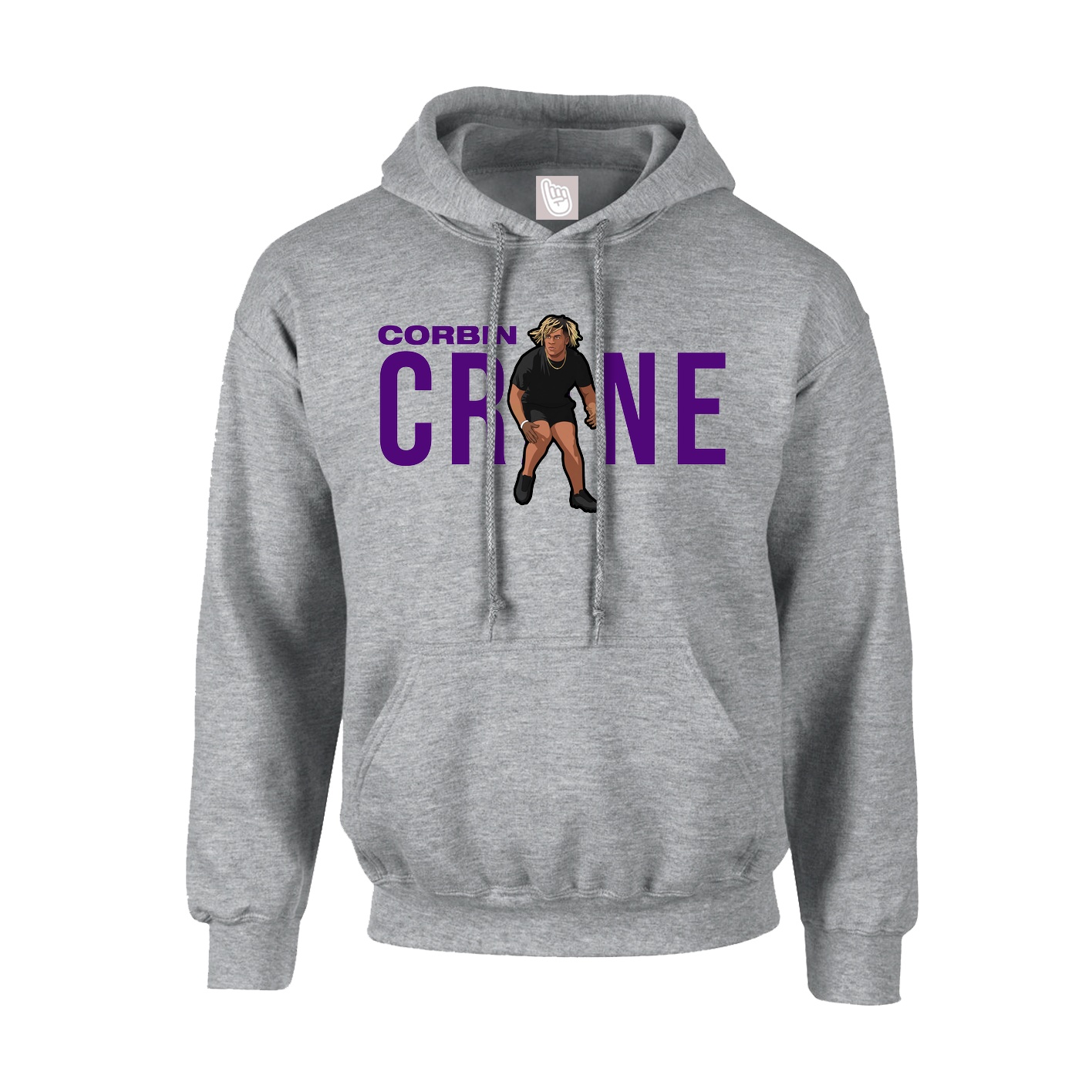 Youth Hoodie — Player Name in Grey