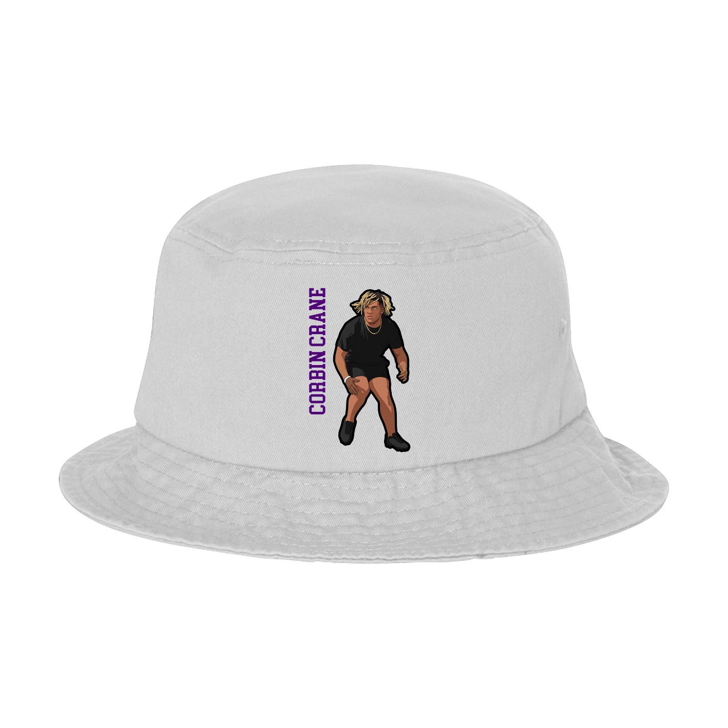 Bucket Cap — Name Vertical in White