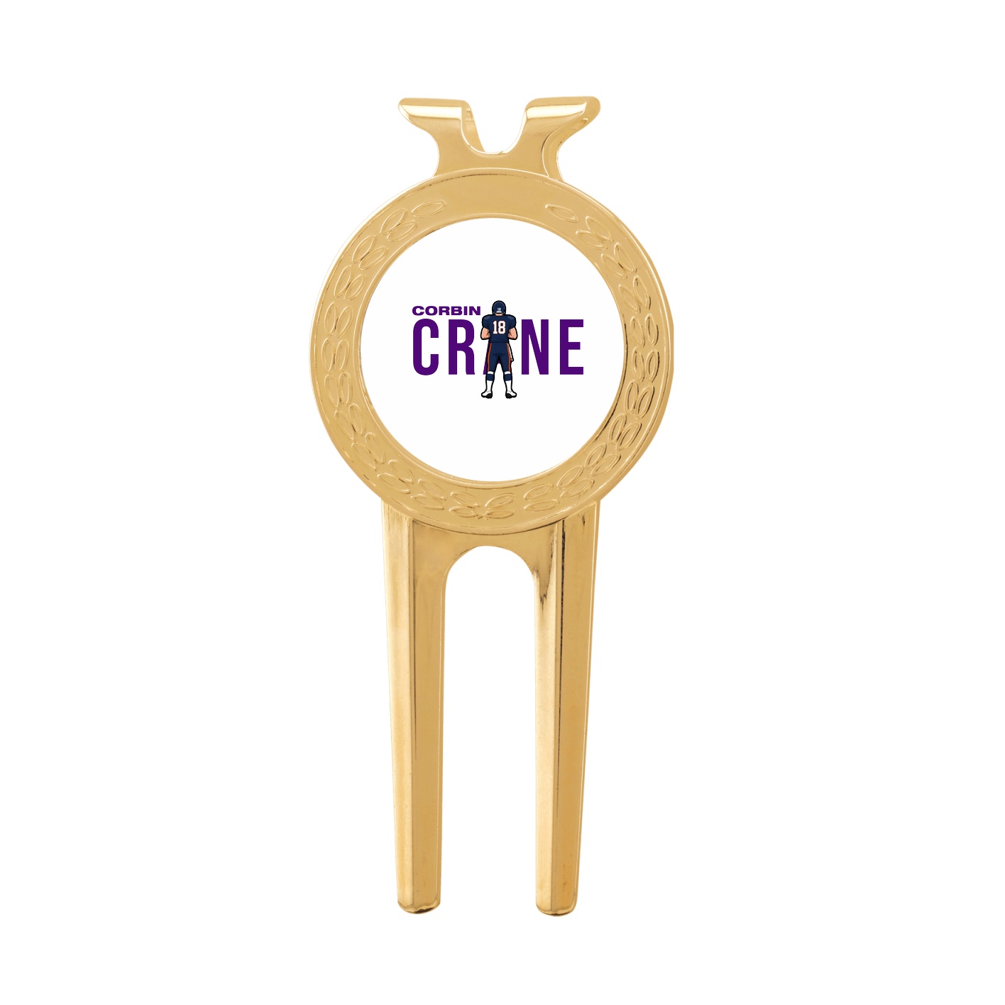 Divot Tool with Ball Marker — Player Name in Classic