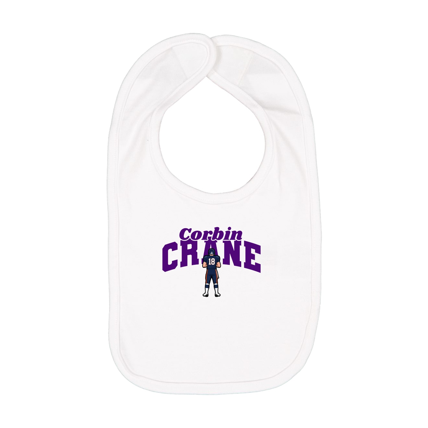 Infant Bib — Signature Arch in White