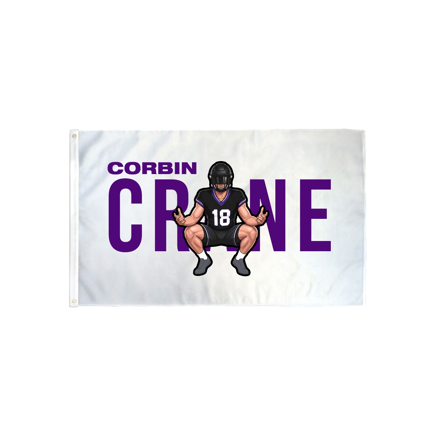 3x5 Flag — Player Name in Classic