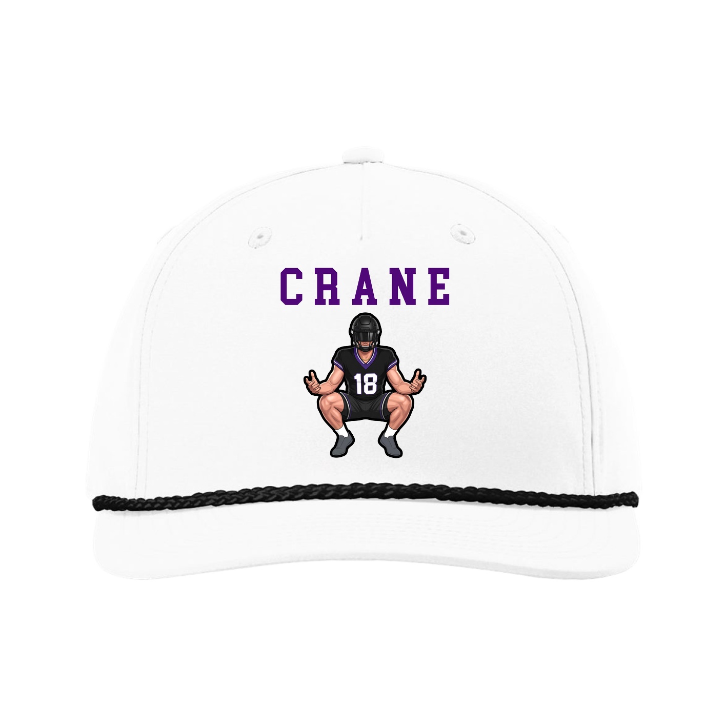 Five-Panel Classic Rope Cap — Shirsey in White