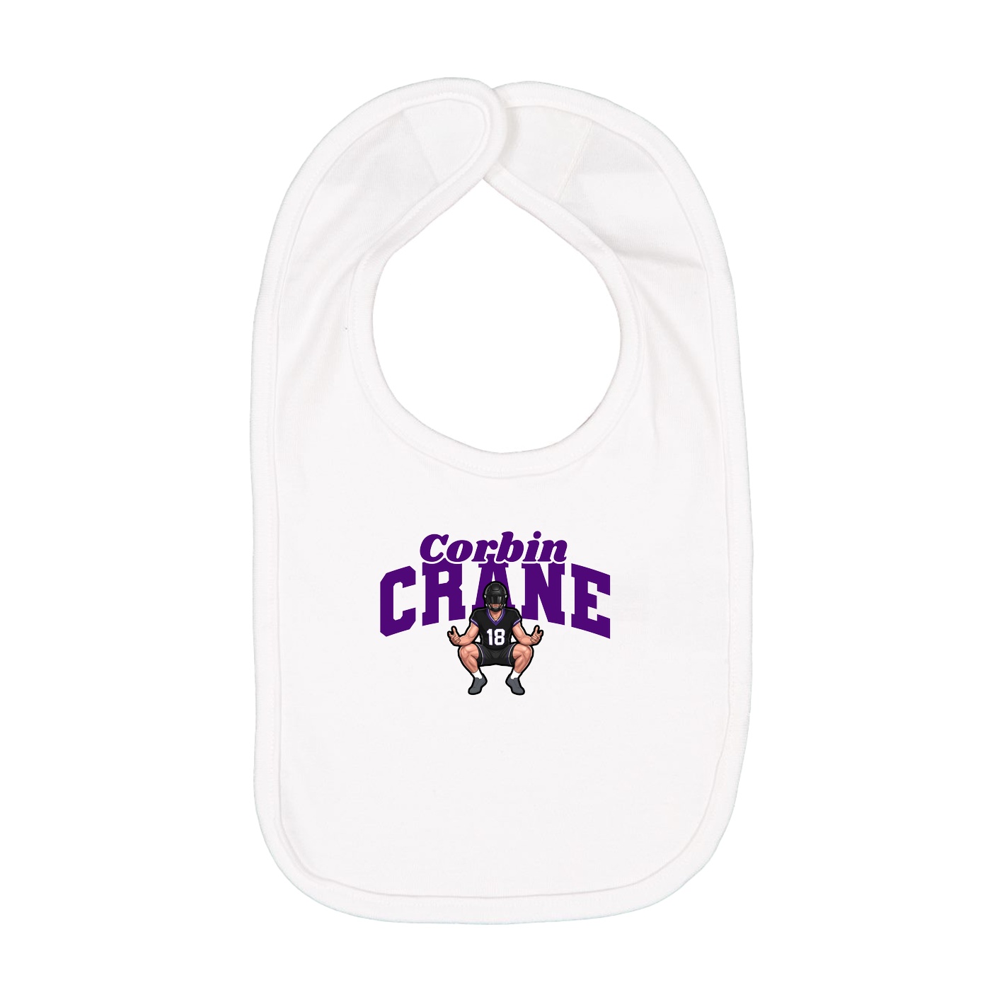 Infant Bib — Signature Arch in White