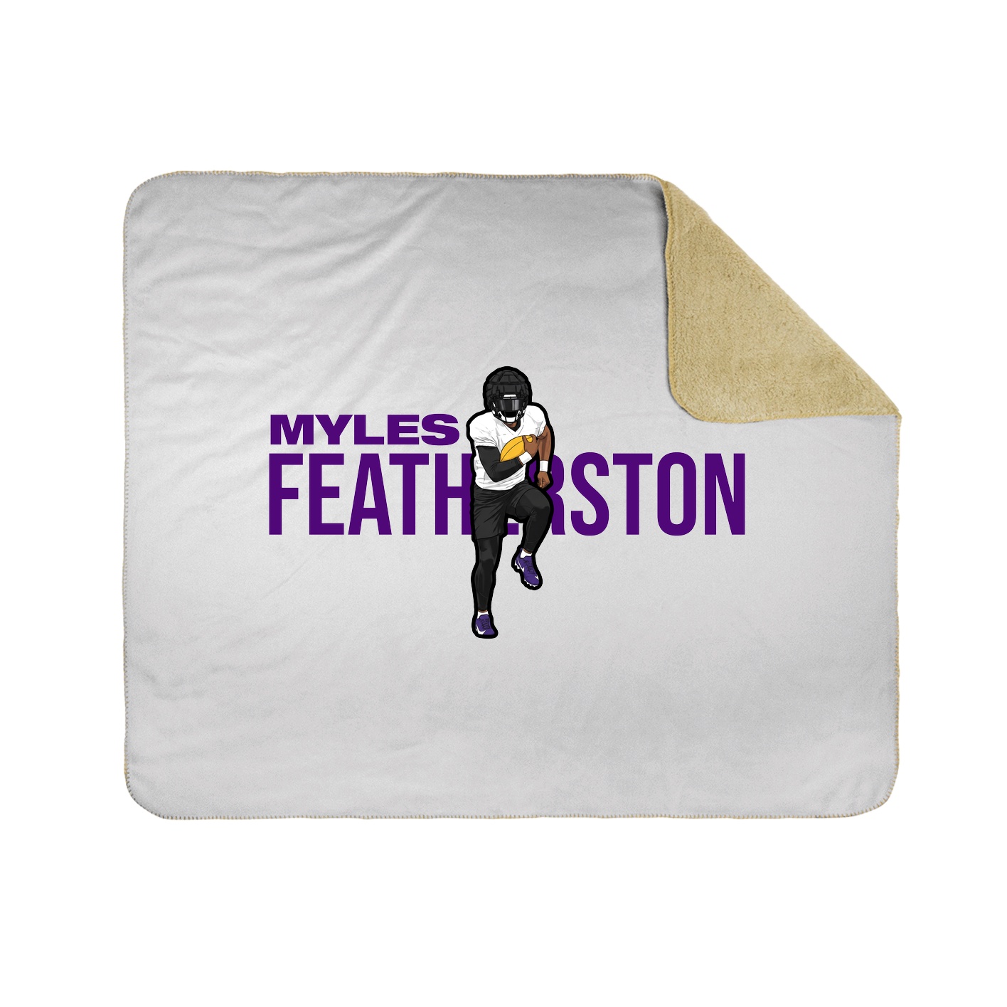 Throw Blanket — Player Name in White