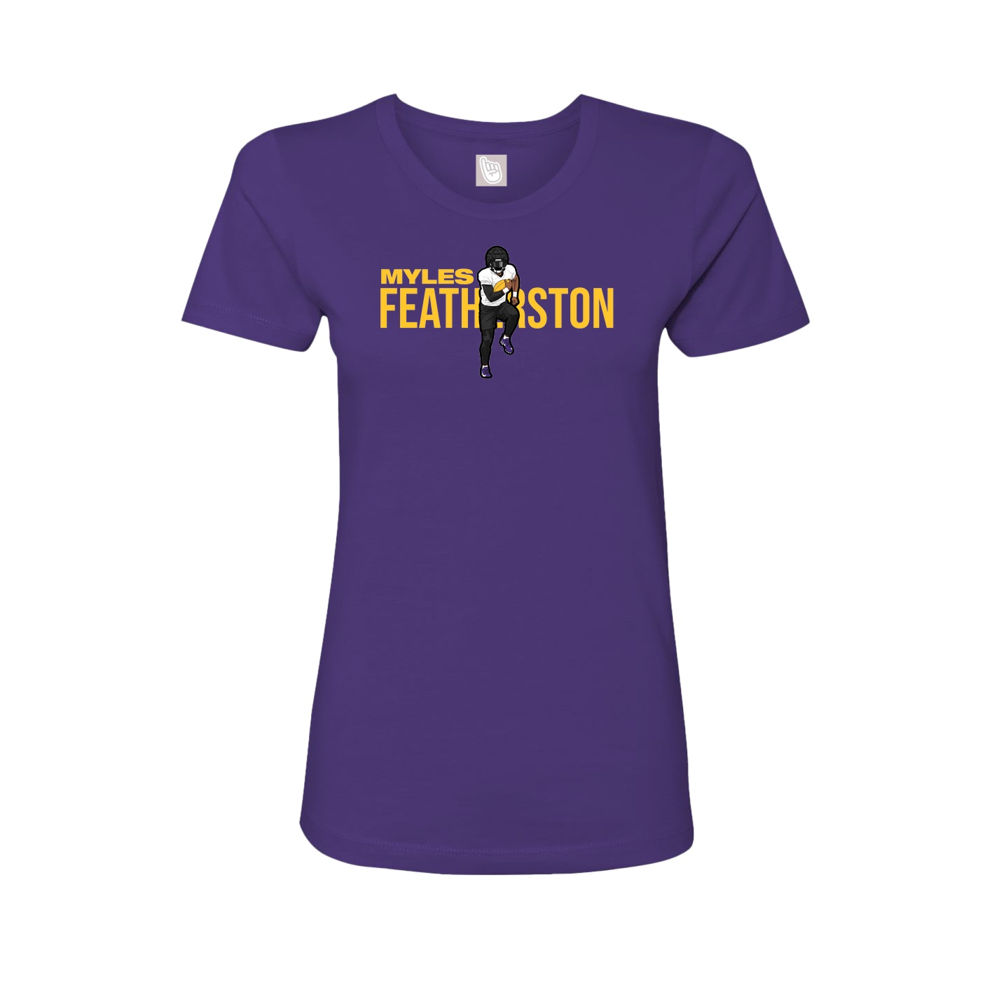 Fitted Women's Tee — Player Name in Purple