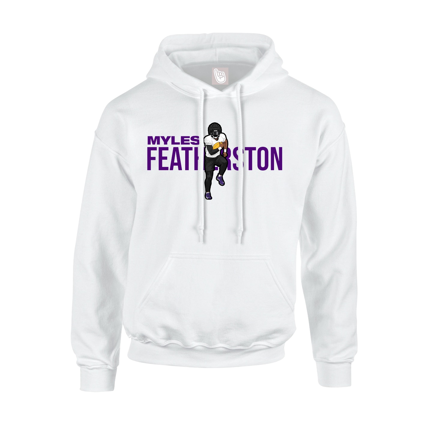 Youth Hoodie — Player Name in White
