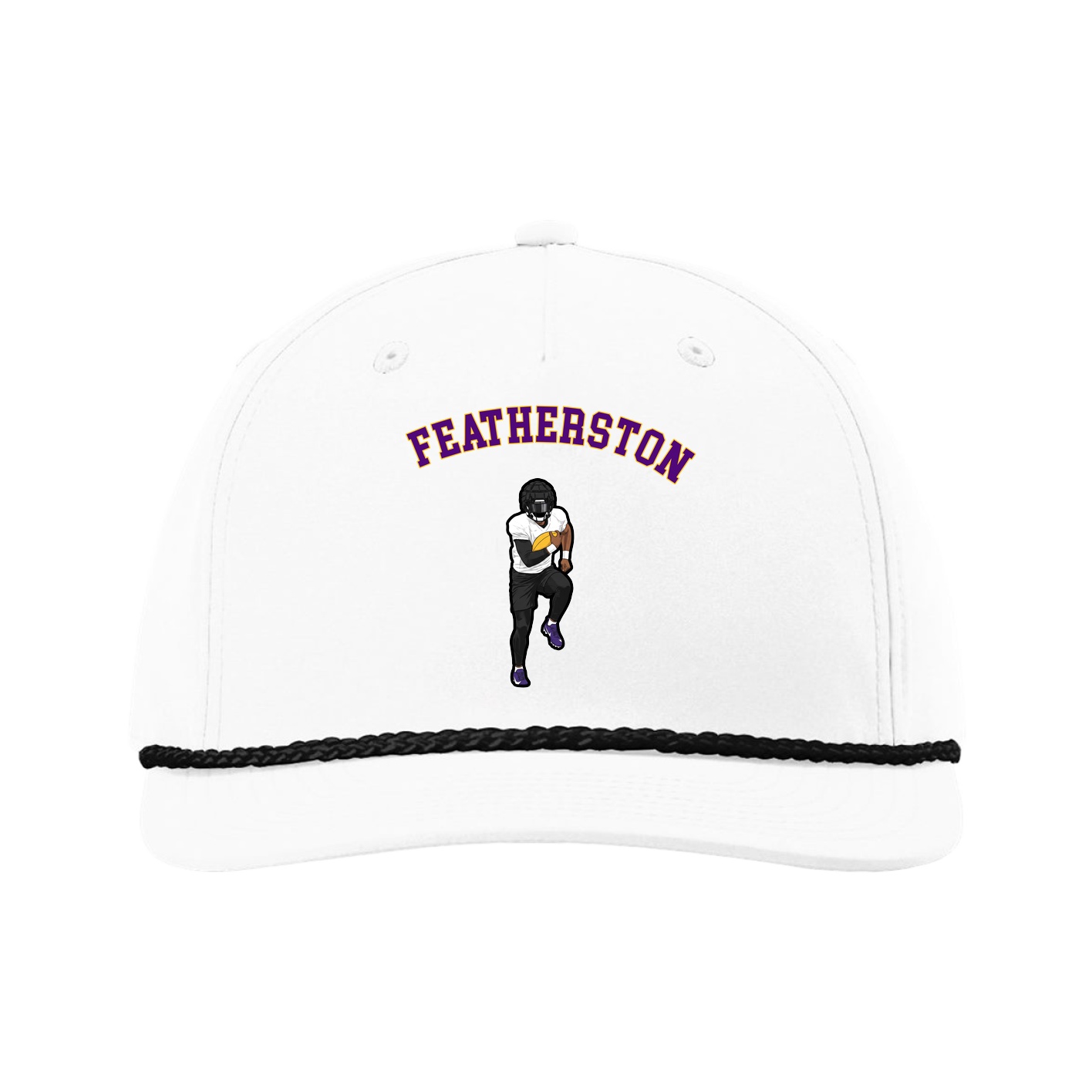 Five-Panel Classic Rope Cap — Shirsey Arch in White