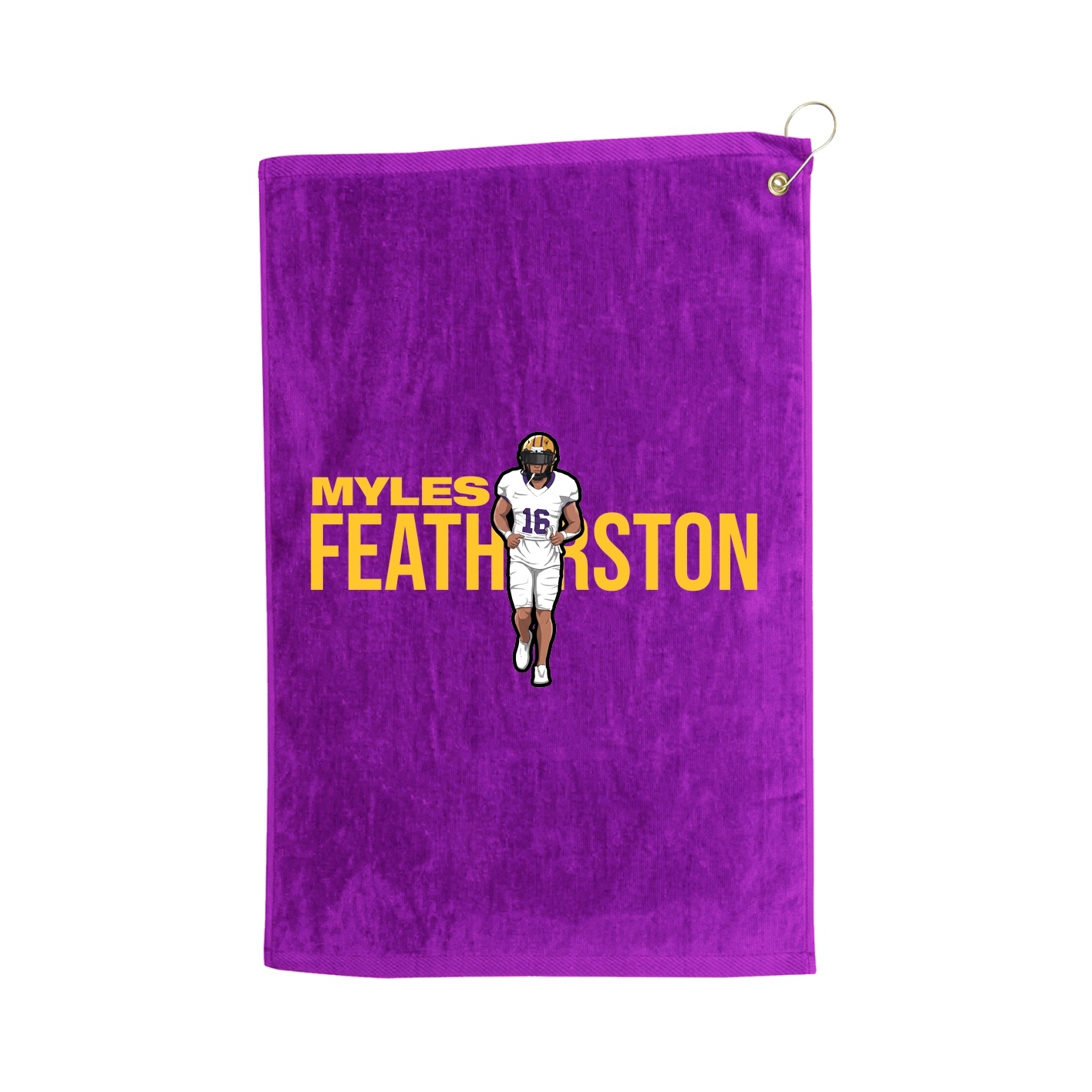 Golf Towel — Player Name in Purple