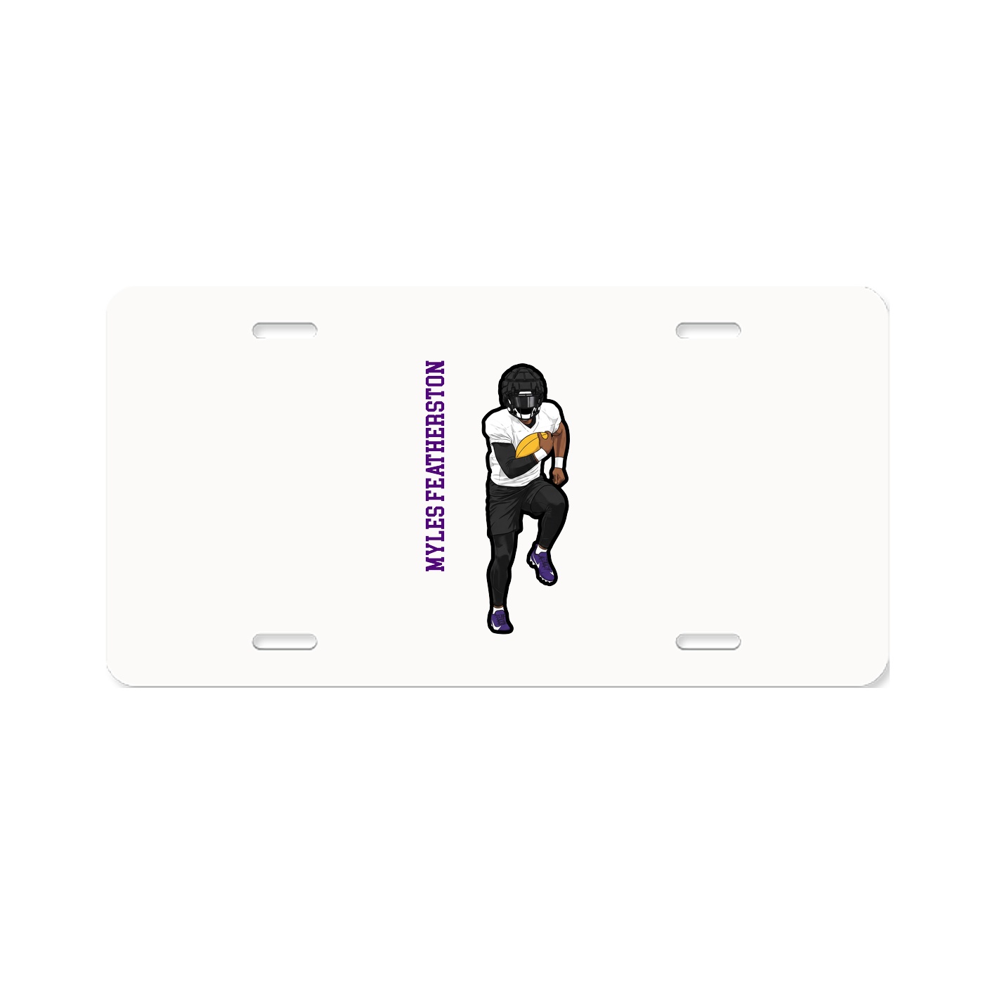 License Plate — Name Vertical in Classic