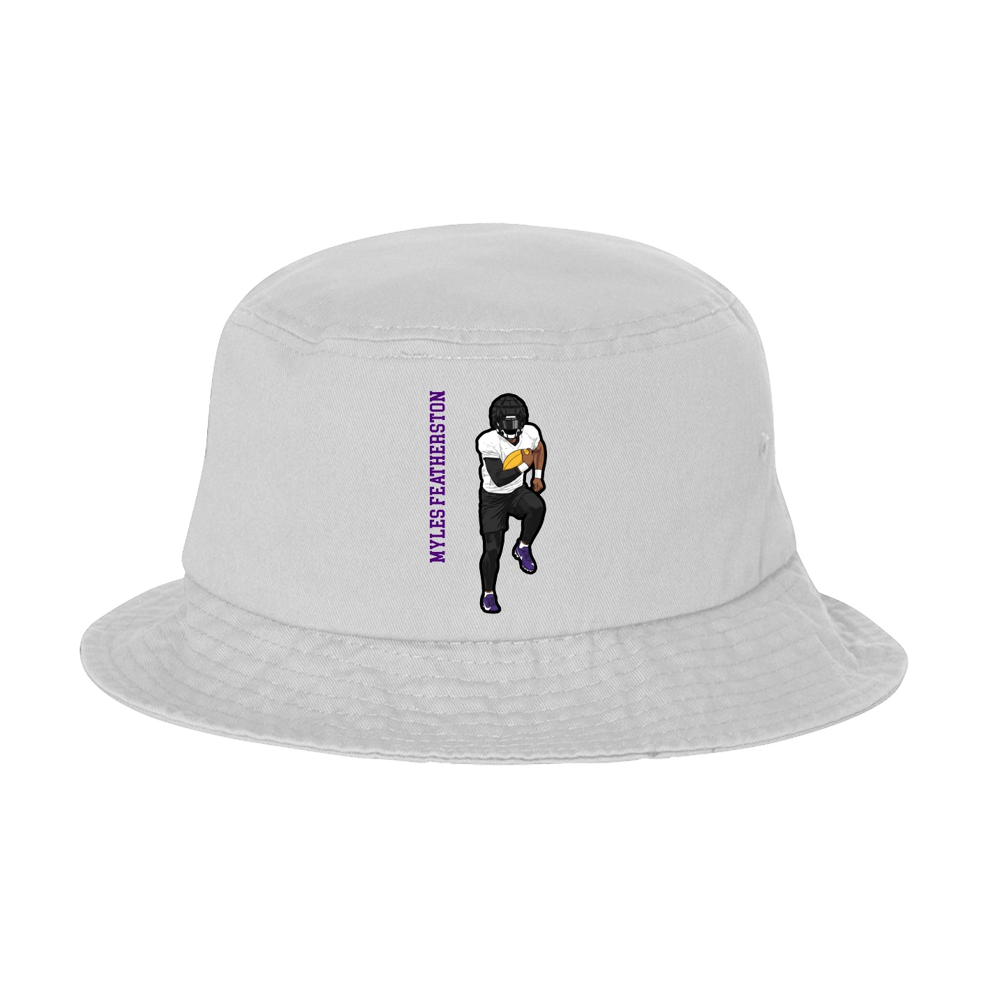Bucket Cap — Name Vertical in White
